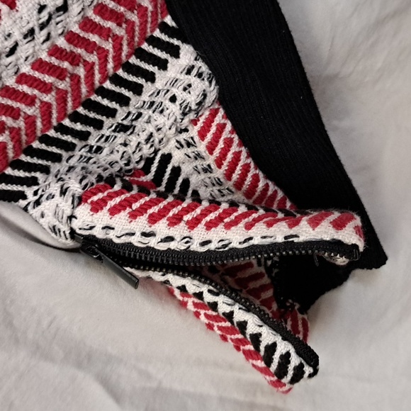 3X Black, Zipper up Red and White Chico's Jacket - Picture 2 of 5